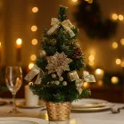 Feldíszített Karácsonyfa MagicHome, bronz, 30 cm