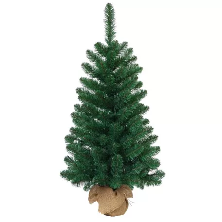 Karácsonyfa MagicHome, ezüstfenyő jutában, 90 cm