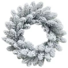 MagicHome karácsonyi koszorú, natúr, havas, 45 cm