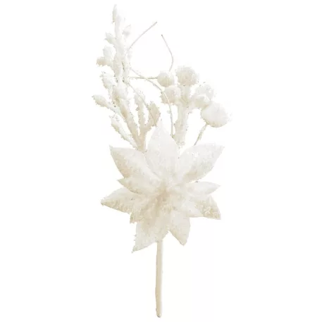 MagicHome karácsonyi ág mikulásvirággal, 19 cm