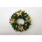 MagicHome karácsonyi díszfaág pillangóval, arany színű, 18 cm