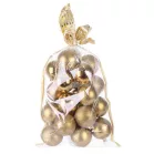 MagicHome karácsonyi gömbök, 20 db, 6 cm, arany