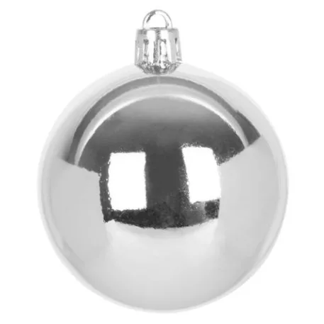 MagicHome karácsonyi gömbök, 20 db, 6 cm, ezüst