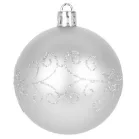 MagicHome karácsonyi gömbök, 20 db, 6 cm, ezüst