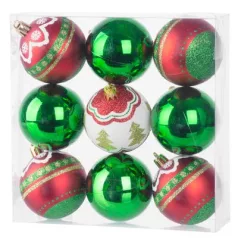 MagicHome karácsonyi gömbök, 9 db, 6 cm