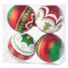 MagicHome karácsonyi gömbök, 4 db, 10 cm