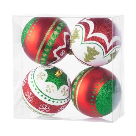 MagicHome karácsonyi gömbök, 4 db, 10 cm