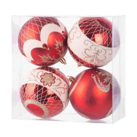 MagicHome karácsonyi gömbök, 4 db, 10 cm