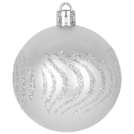 MagicHome karácsonyi gömbök+csúcs, 21 db, 6 cm