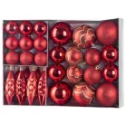 MagicHome karácsonyi gömb készlet, 31 db, piros