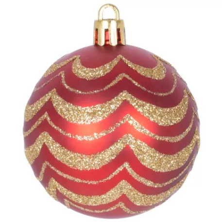 MagicHome karácsonyi gömb készlet, 31 db, piros