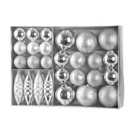 MagicHome karácsonyi dísz készlet, 31 db, ezüst