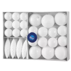 MagicHome karácsonyi dísz készlet, 31 db, fehér