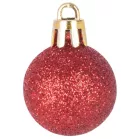 MagicHome karácsonyi gömbök, 12 db, 3 cm, piros