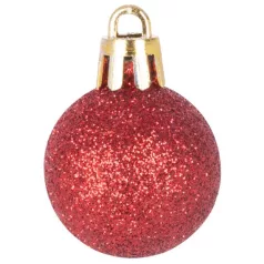 MagicHome karácsonyi gömbök, 12 db, 3 cm, piros