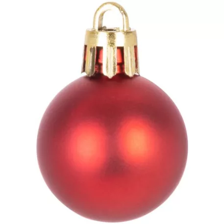 MagicHome karácsonyi gömbök, 12 db, 3 cm, piros