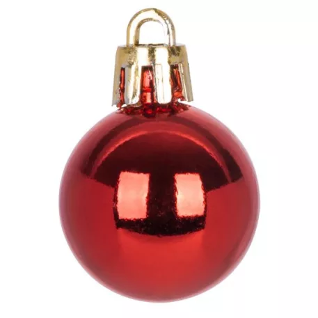 MagicHome karácsonyi gömbök, 12 db, 3 cm, piros