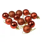 MagicHome karácsonyi gömbök, 12 db, 3 cm, piros