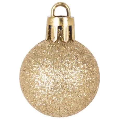 MagicHome karácsonyi gömbök, 12 db, 3 cm, arany