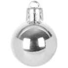 MagicHome karácsonyi gömbök, 12 db, 3 cm, ezüst