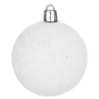 MagicHome karácsonyi gömbök, 10 db, fehér, 6 cm