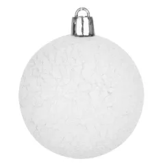 MagicHome karácsonyi gömbök, 10 db, fehér, 6 cm