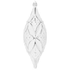 MagicHome karácsonyi dísz, ezüst, karácsonyfára, 2 db, 16 cm