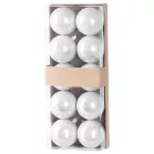 MagicHome karácsonyi gömbök, 10 db, fehér, 5 cm