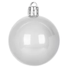 MagicHome karácsonyi gömbök, 10 db, fehér, 5 cm