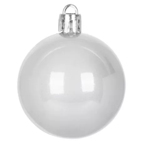 MagicHome karácsonyi gömbök, 10 db, fehér, 5 cm