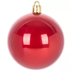   MagicHome karácsonyi gömbok, 8 db, piros, karácsonyfára, 7 cm