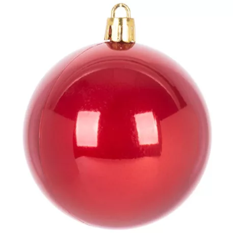 MagicHome karácsonyi gömbok, 8 db, piros, karácsonyfára, 7 cm