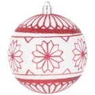 MagicHome karácsonyi gömbök, Hópelyhes 6 db, 8 cm