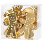 MagicHome karácsonyi dísz készlet, 12 db, 8 cm, mézeskalács bábu