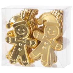   MagicHome karácsonyi dísz készlet, 12 db, 8 cm, mézeskalács bábu