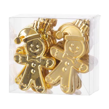 MagicHome karácsonyi dísz készlet, 12 db, 8 cm, mézeskalács bábu