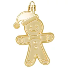   MagicHome karácsonyi dísz készlet, 12 db, 8 cm, mézeskalács bábu