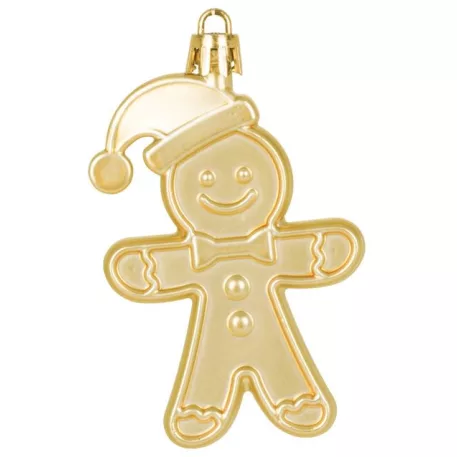 MagicHome karácsonyi dísz készlet, 12 db, 8 cm, mézeskalács bábu