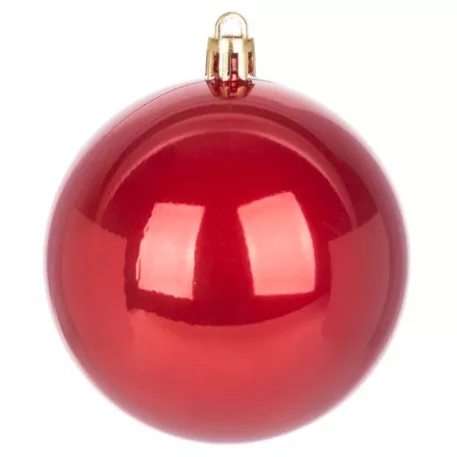 MagicHome karácsonyi gömbok, 6 db, piros, karácsonyfára, 8 cm