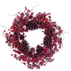 MagicHome karácsonyi koszorú, fonott, 60 x 60 x 15 cm