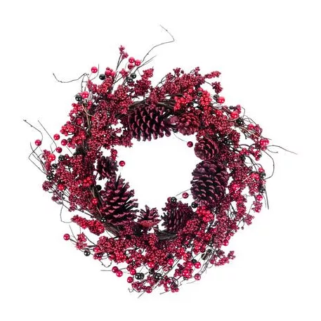 MagicHome karácsonyi koszorú, fonott, 60 x 60 x 15 cm