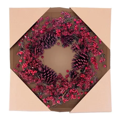 MagicHome karácsonyi koszorú, fonott, 60 x 60 x 15 cm