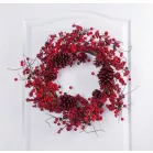 MagicHome karácsonyi koszorú, fonott, 60 x 60 x 15 cm