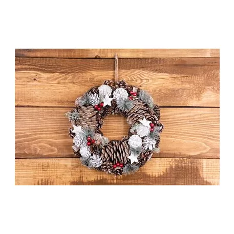 MagicHome karácsonyi koszorú, 37 x 9 x 37 cm