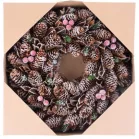 MagicHome karácsonyi koszorú, tobozokkal, 37 x 9 x 37 cm