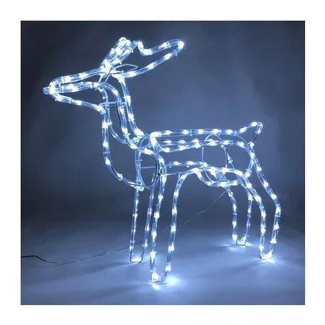 MagicHome karácsonyi dekoráció, Rénszarvas, LED, 230 V, 50 Hz, 59 x 27,5 x 64 cm