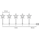 MagicHome Karácsony 5db csillag, LED, IP 44, kültéri