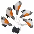 MagicHome karácsonyi lánc, 25 LED, IP 44, 3x AA, 5 madár