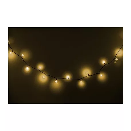 MagicHome Christmas Cherry Balls zsinór, 100x LED meleg fehér, IP44, 8 funkciós, világítás, L-9,90 m