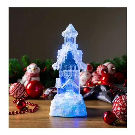 MagicHome karácsonyi Házikó, LED, színváltozó, 9,5 x 9,5 x 24,5 cm